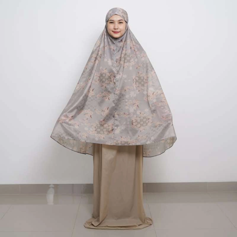 Product image ALF BY ALIF MUKENA MINI MOTIF PARASUT PREMIUM KOREA TRAVEL - JASMINE IN KHAKI ( MKN-209 ) all variant all variant